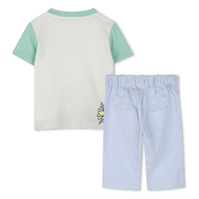 Katoenen T-shirt en broek KENZO KIDS BOY