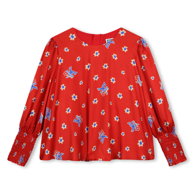 Soepele blouse met print KENZO KIDS GIRL