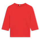 T-shirt met verticaal logo BOSS 
                    BOY
