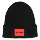Gebreide muts van katoen HUGO 
                    UNISEX