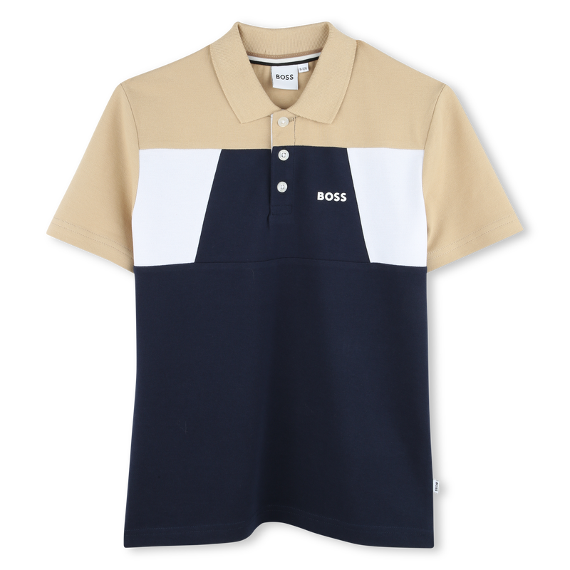 Polo met kleurblokken BOSS 
                        BOY
