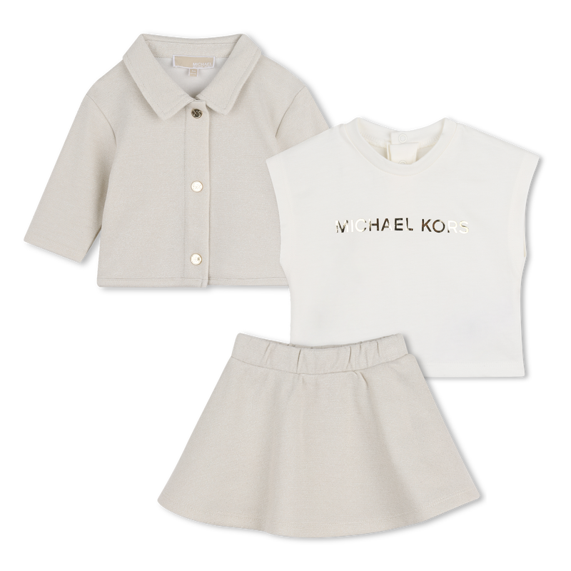 Cardigan, rok en t-shirt set MICHAEL KORS 
                        GIRL