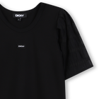 Feestjurk in 2 materialen DKNY 
                    GIRL