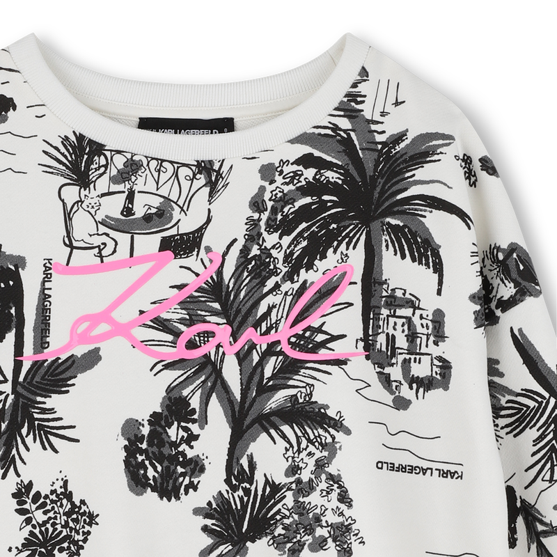 FLEECE SWEATSHIRT KARL LAGERFELD KIDS 
                        GIRL