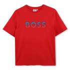 T-SHIRT KORTE MOUWEN, ROOD, hi-res