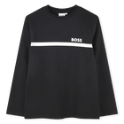T-shirt met lange mouwen, ZWART, hi-res