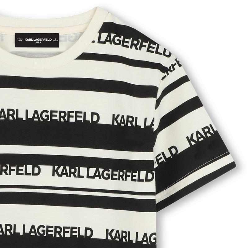 Gestreept T-shirt korte mouwen KARL LAGERFELD KIDS 
                        BOY