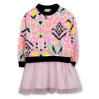 Bi-materiaal jurk BILLIEBLUSH 
                    GIRL