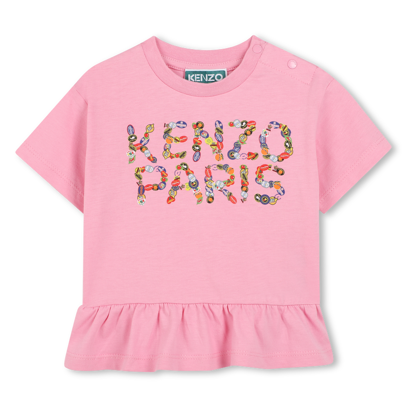 Katoenen T-shirt en legging KENZO KIDS 
                        GIRL