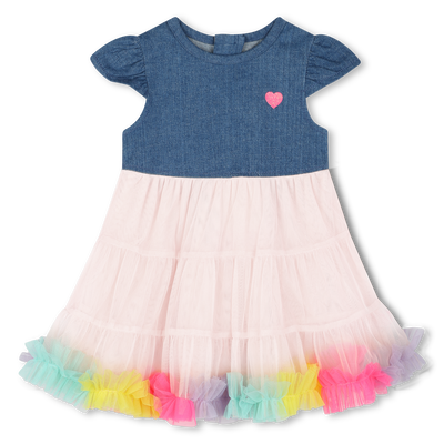 Jurk in 2 materialen BILLIEBLUSH GIRL