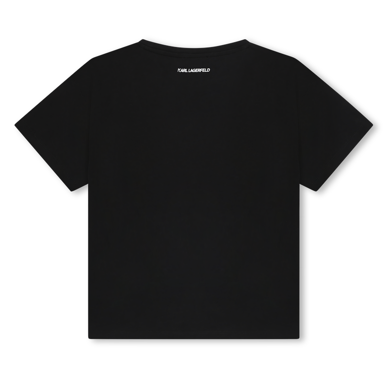 T-shirt met geborduurd logo KARL LAGERFELD KIDS 
                        GIRL