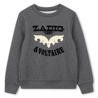 Fleece sweatshirt met ronde hals ZADIG VOLTAIRE 
                    BOY