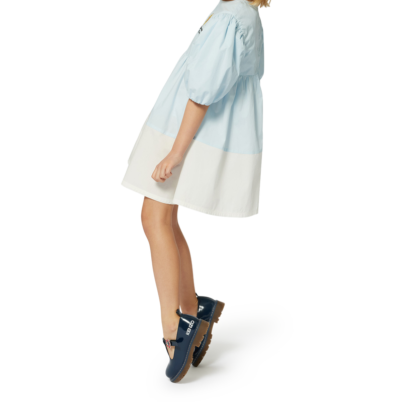 Wijde jurk in twee kleuren KENZO KIDS 
                        GIRL