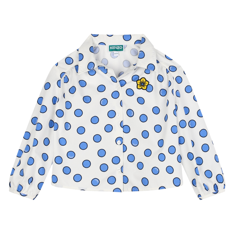 Katoenen overhemd met stippen KENZO KIDS 
                        GIRL