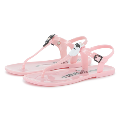 Sandalen met gespen en badge KARL LAGERFELD KIDS GIRL