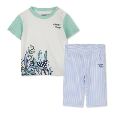 Katoenen T-shirt en broek KENZO KIDS BOY