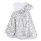 Bi-materiaal ceremoni&euml;le jurk KARL LAGERFELD KIDS 
                    GIRL