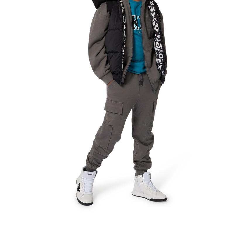 Fleece vest van katoen DKNY 
                        BOY