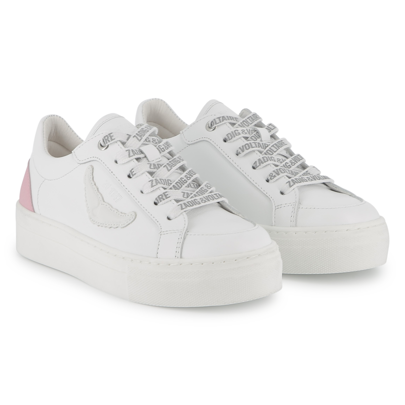 Leren sneakers met veters