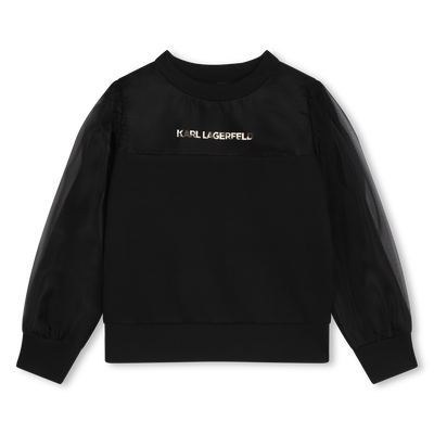 Sweatshirt met organza KARL LAGERFELD KIDS GIRL