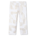 Broek van katoen en linnen DKNY 
                    GIRL