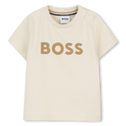 T-shirt met korte mouwen, ZAND, hi-res
