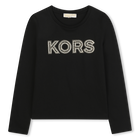 Jersey T-shirt met lange mouwen, ZWART, hi-res