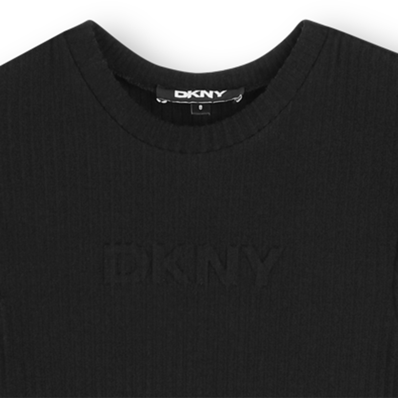 Bi-materiaal lange jurk DKNY 
                        GIRL