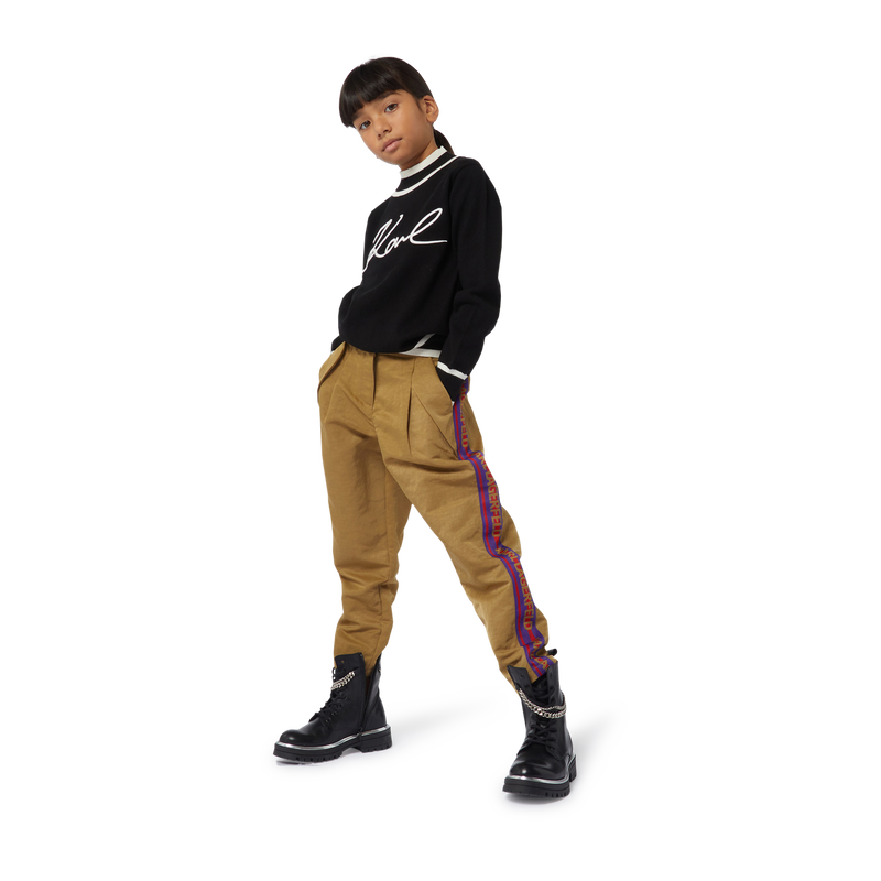 Trui met geborduurd logo KARL LAGERFELD KIDS 
                        GIRL