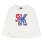 Katoenen T-shirt lange mouwen KENZO KIDS 
                    GIRL