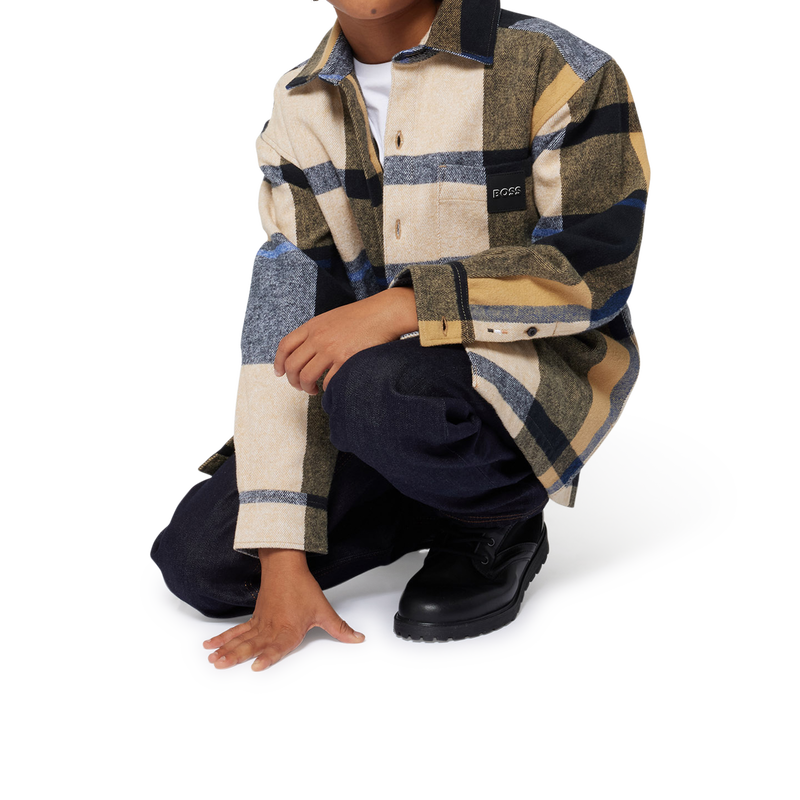 Katoenen hemd met lange mouwen BOSS 
                        BOY