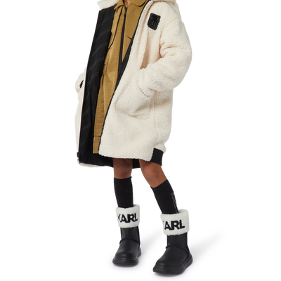 Jurk met gevlochten biezen KARL LAGERFELD KIDS GIRL