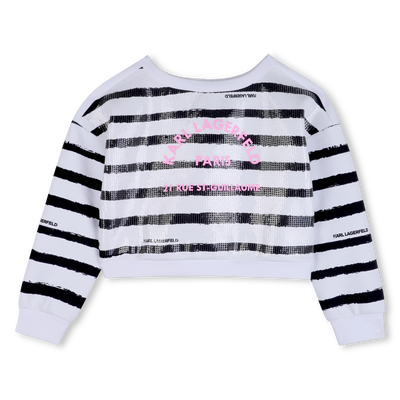 GESTREEPT SWEATSHIRT KARL LAGERFELD KIDS GIRL
