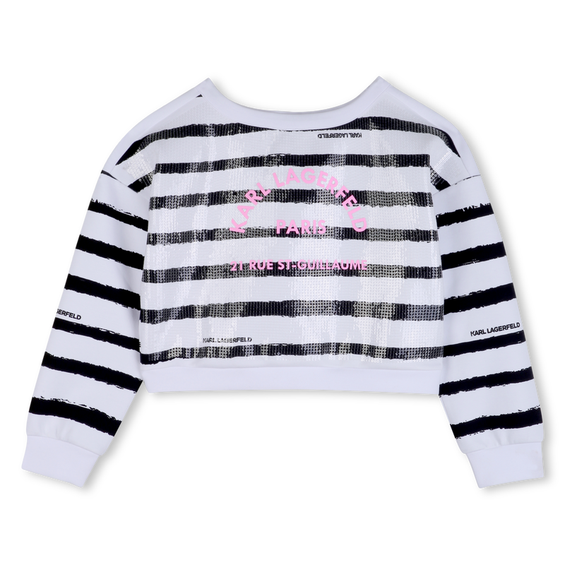 GESTREEPT SWEATSHIRT KARL LAGERFELD KIDS 
                        GIRL