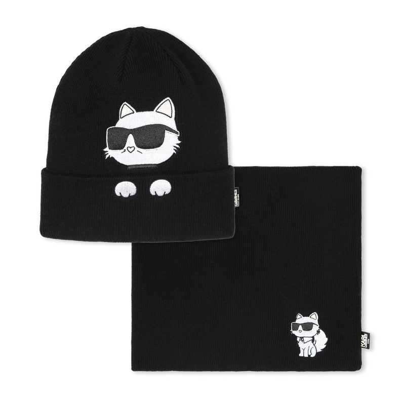 Set van muts en choker KARL LAGERFELD KIDS 
                        GIRL
