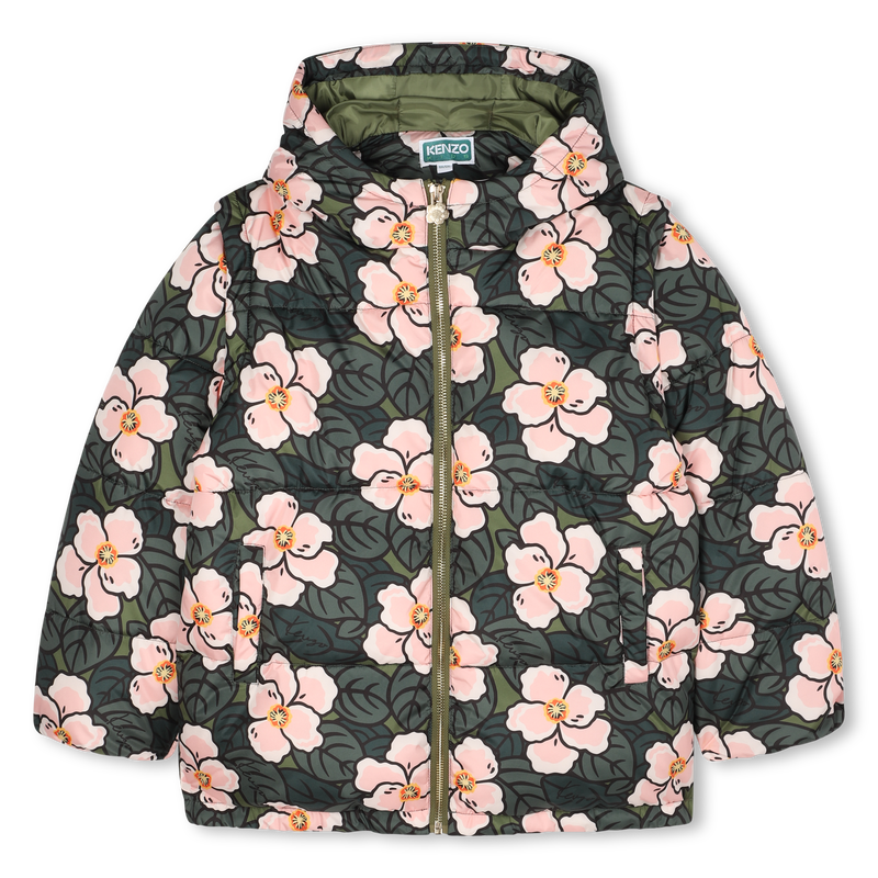 Donsjack met afneembare mouwen KENZO KIDS 
                        GIRL