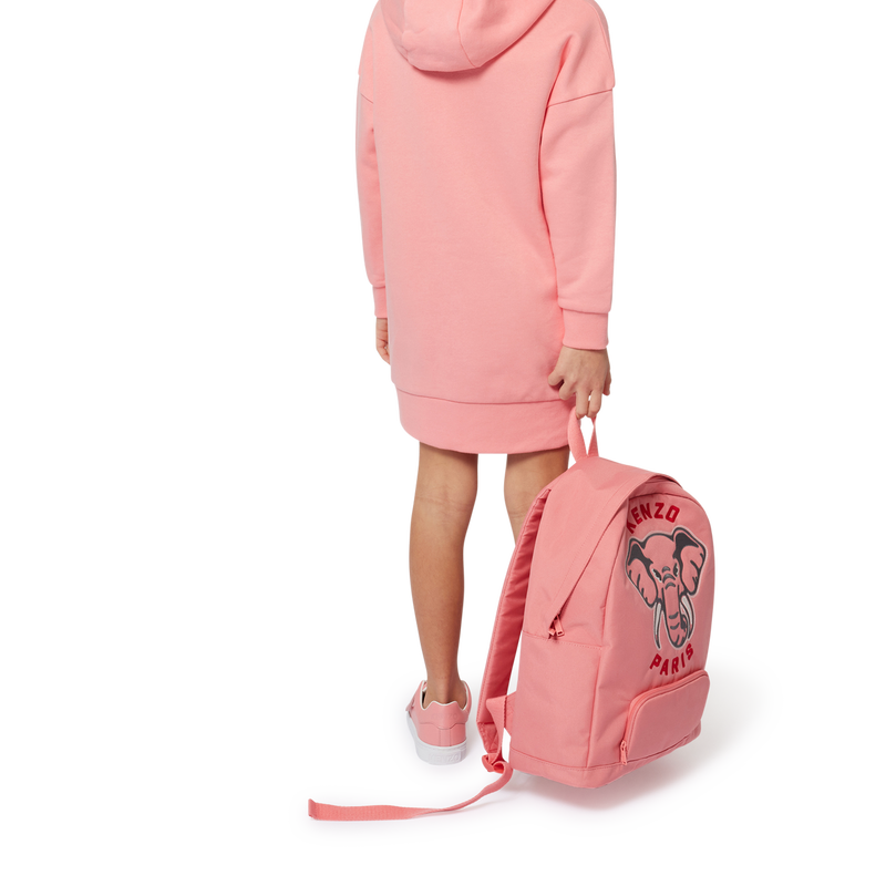 Fleece jurk met capuchon KENZO KIDS 
                        GIRL