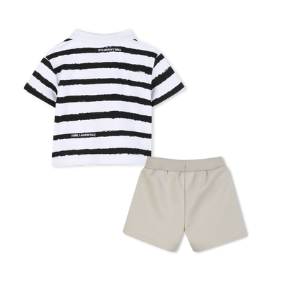 POLO EN KORTE BROEK SET KARL LAGERFELD KIDS BOY