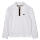 Staand sweatshirt met rits, WIT, hi-res
