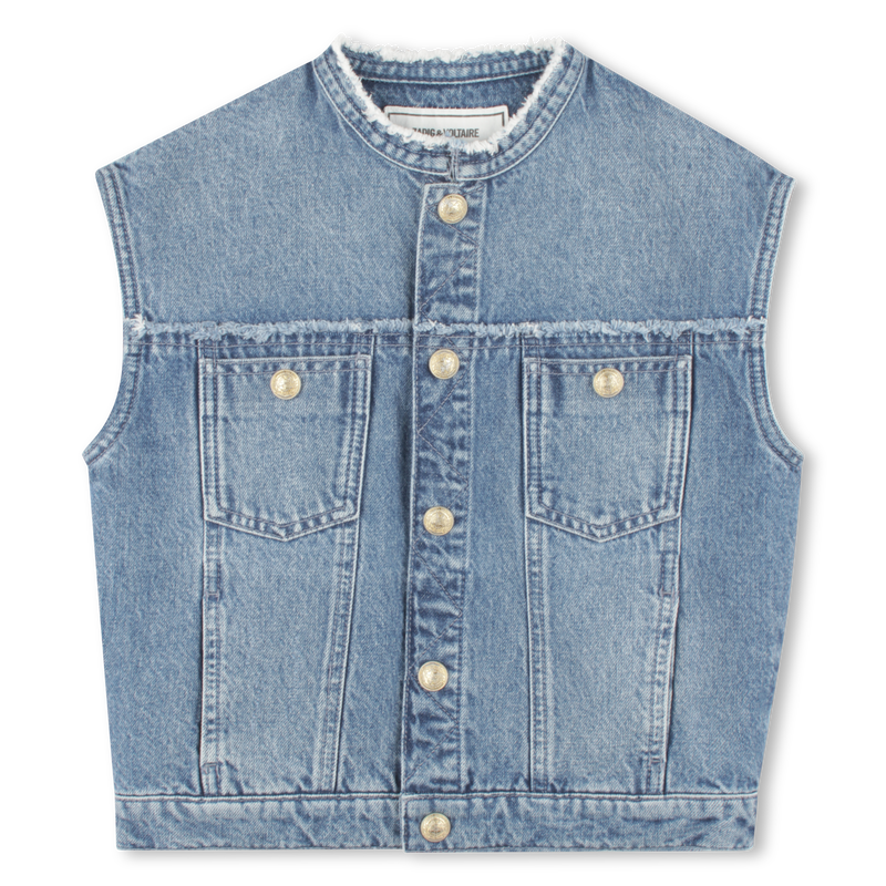 Mouwloos jeansjasje