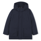 Lange parka met capuchon, MARINE, hi-res