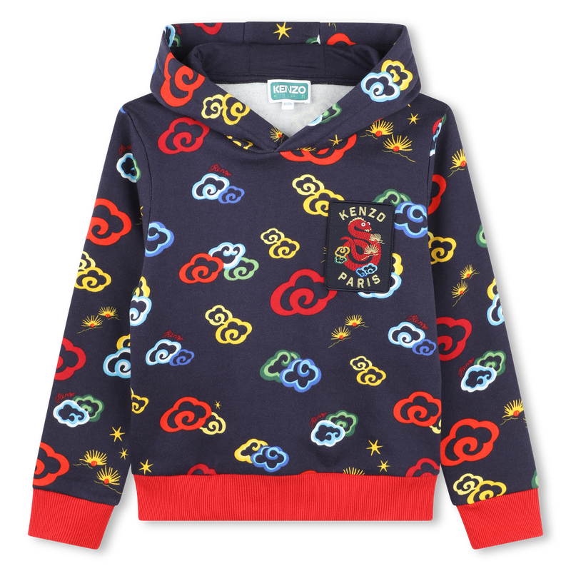 Bedrukte sweater met capuchon KENZO KIDS 
                        UNISEX