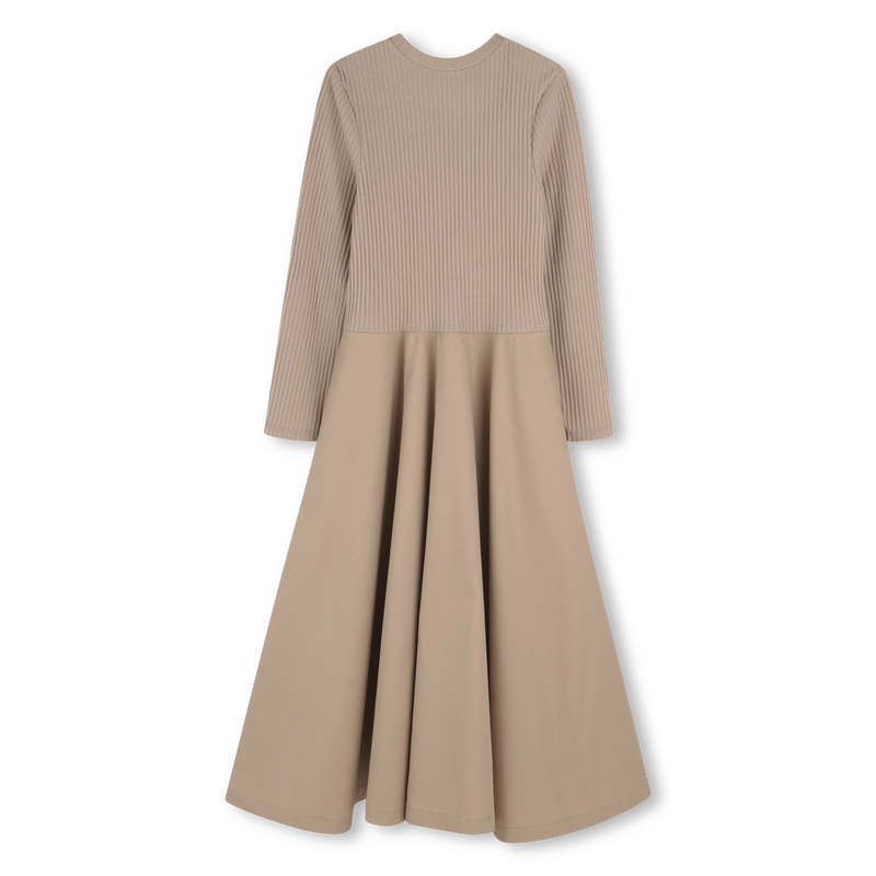 Bi-materiaal lange jurk DKNY 
                        GIRL