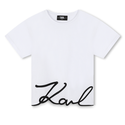 T-shirt met geborduurd logo KARL LAGERFELD KIDS GIRL