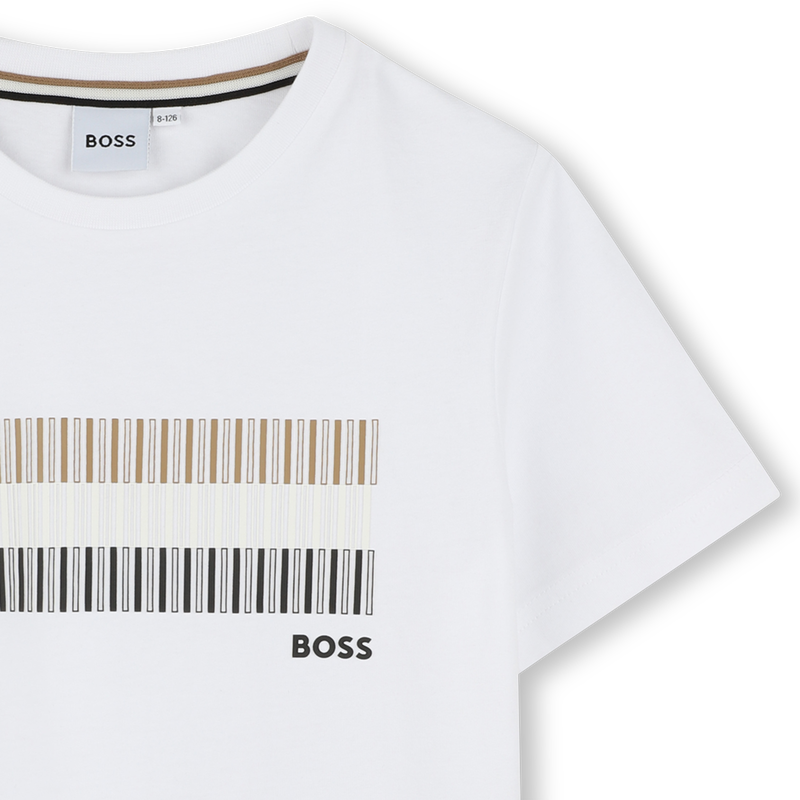 Katoenen T-shirt korte mouwen BOSS 
                        BOY