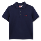 POLO MET KORTE MOUWEN, MIDDELEEUWS BLAUW, hi-res