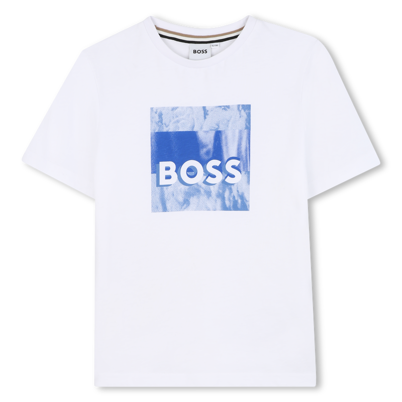 Katoenen T-shirt korte mouwen BOSS 
                        BOY