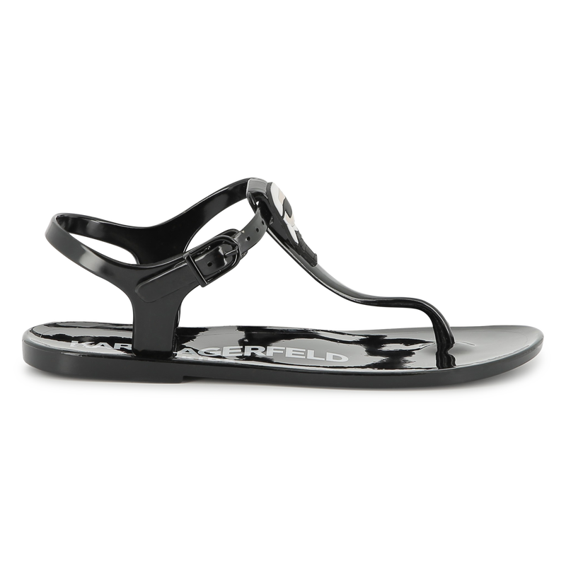 Sandalen met gespen en badge KARL LAGERFELD KIDS 
                        GIRL