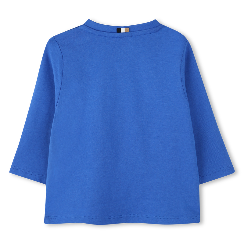 T-shirt met verticaal logo BOSS 
                        BOY