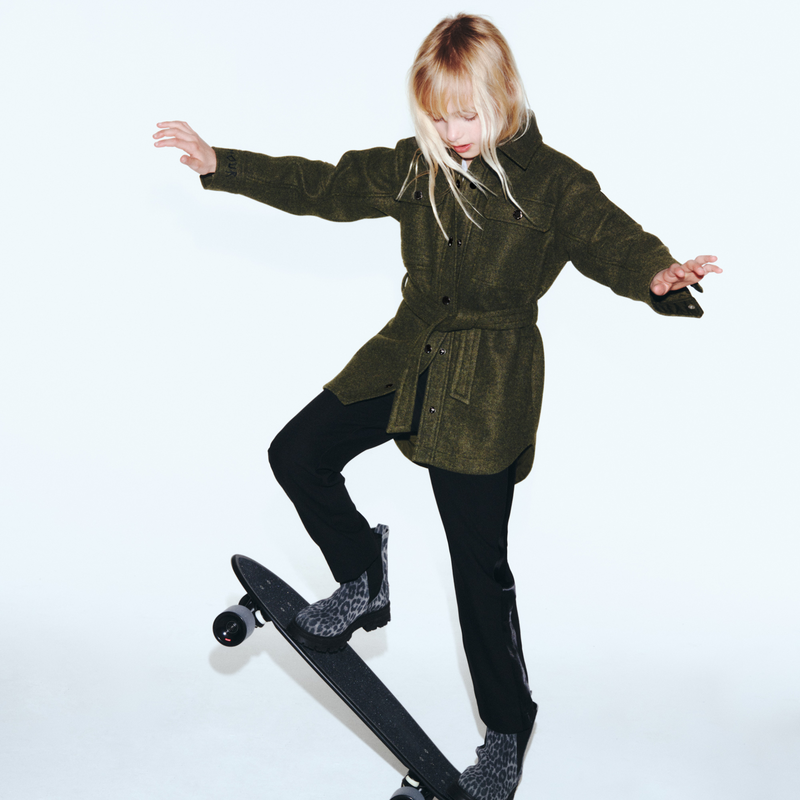 Leren enkellaarsjes met print ZADIG & VOLTAIRE 
                        GIRL